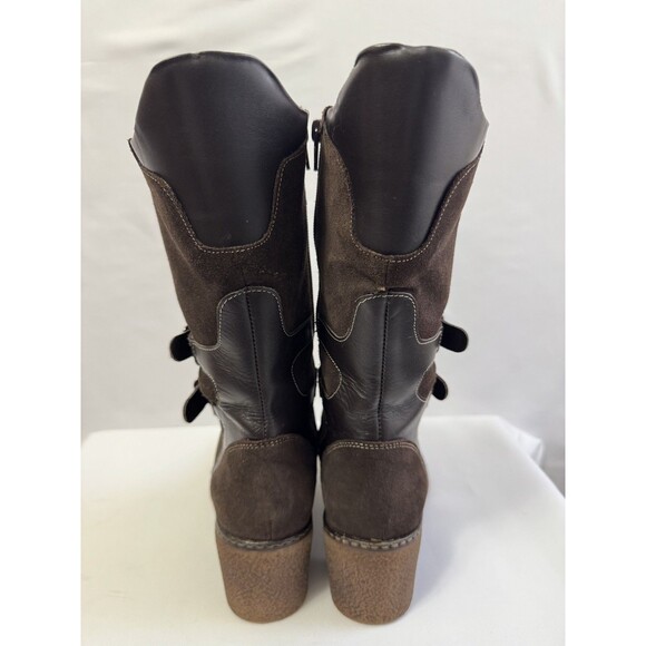 Aquatalia by Marvin K Women Leather Suede Waterproof Boots Brown Size 7 .5 - Picture 6 of 16